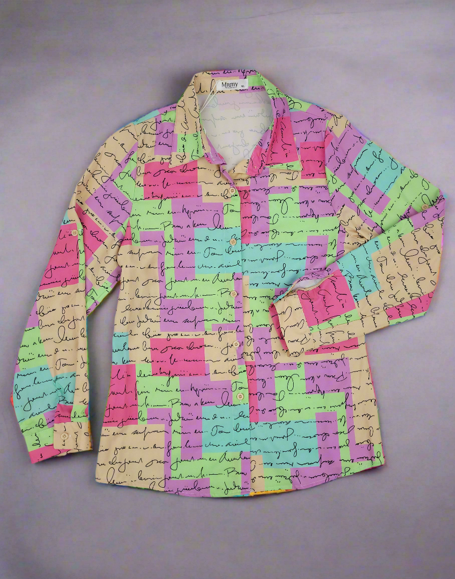 Multicolor long sleeve blouse