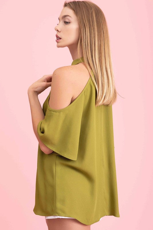 Open Shoulder Cutout Top