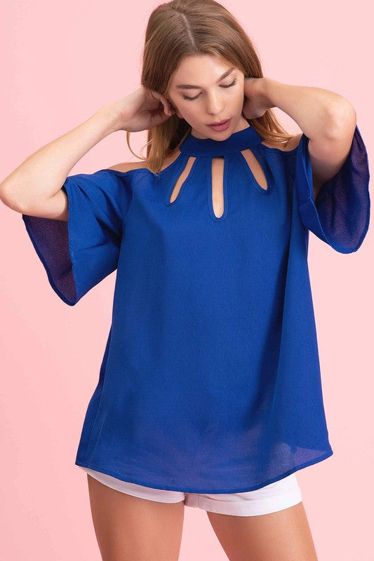 Open Shoulder Cutout Top